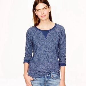 J Crew French Terry Blue Sweatshirt EUC Sz XXS Loungewear Athleisure